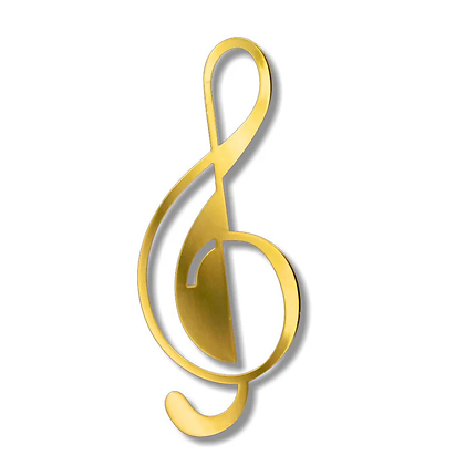 Marque-page clef de sol en métal