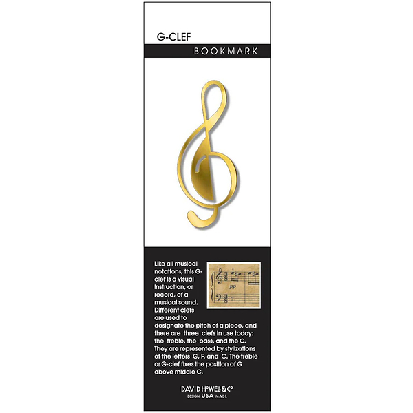 Metal treble clef bookmark