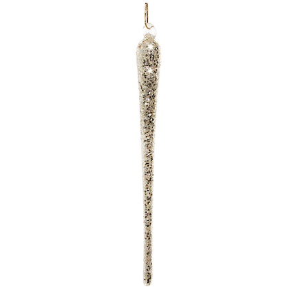 Glass Icicle Glitter 25cm