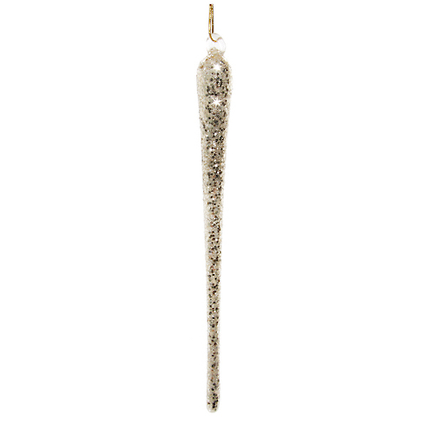 Glass Icicle Glitter 25cm