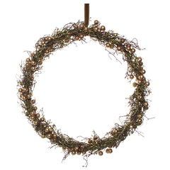 Twig Gold Berry Wreath 40Cm