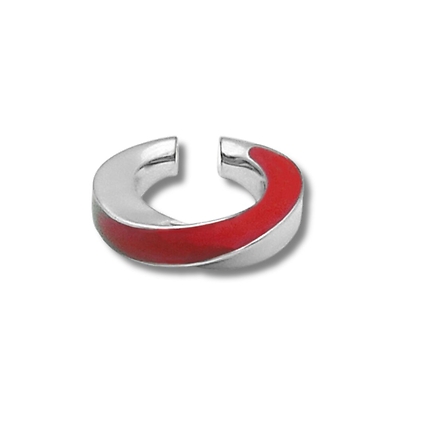 Bo Earcuff Honor Silver Red