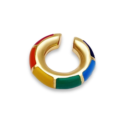 Bo Earcuff Ivy Gold Rainbow