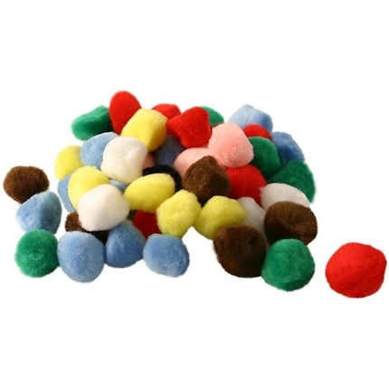 100 Pompons Multicolores