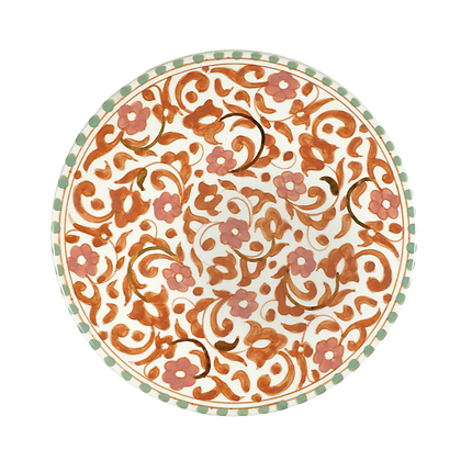 ASSIETTE LONGUE FLEURS MULTICOULEUR GOLD LARGE