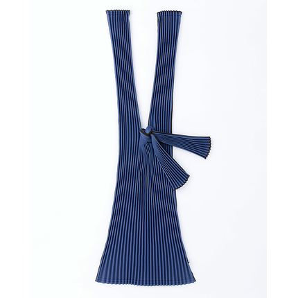 Tote Bag Pleated L Navy