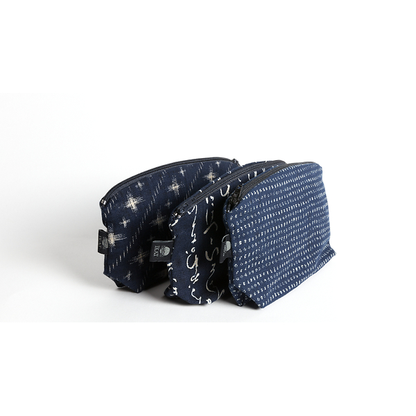 Bourse trapeze zip indigo