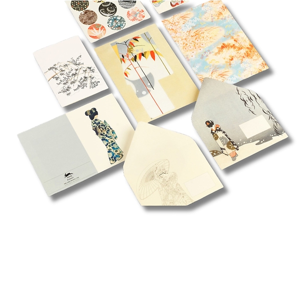 Set d'écriture pour cartes postales Kimono
