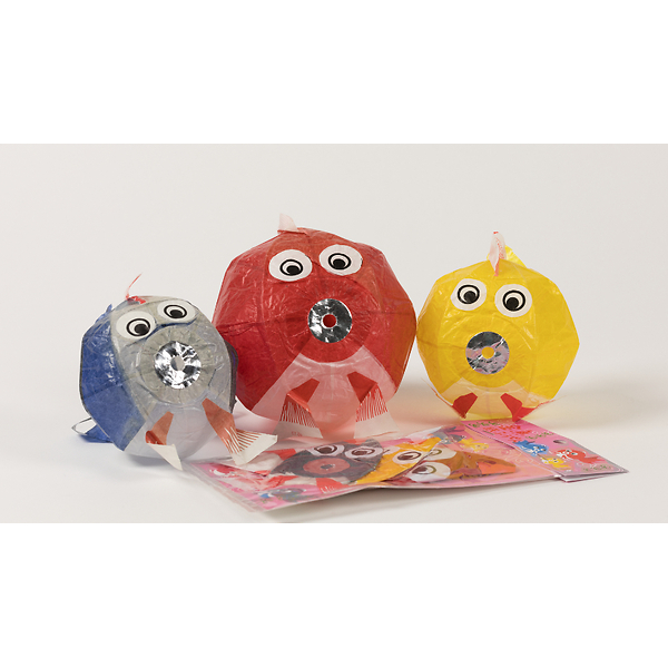 Set 3 ballons papiers poissons