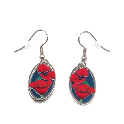 Boucles d'oreilles Coquelicot