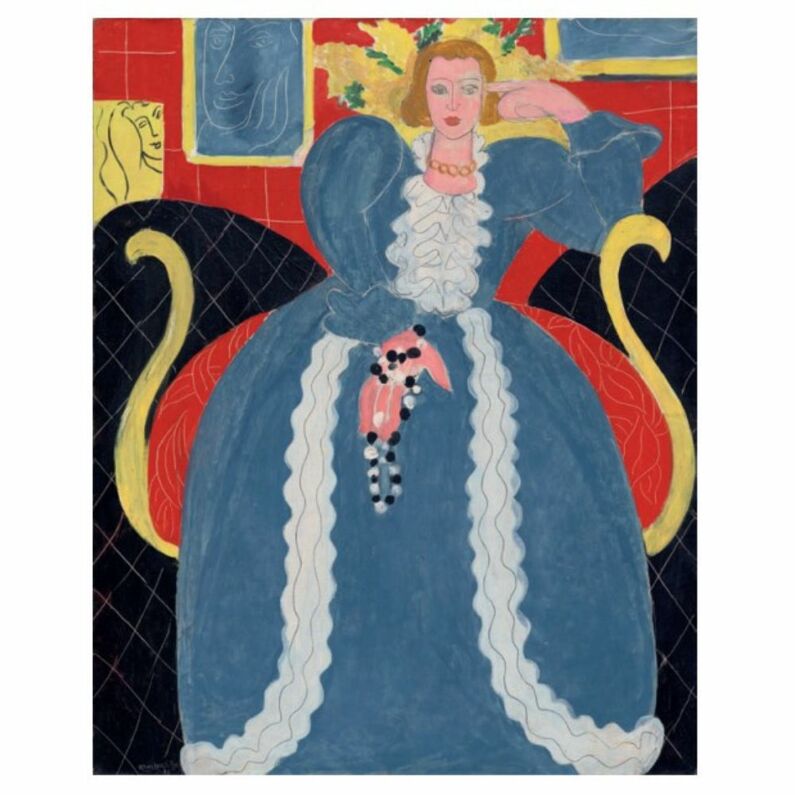 Magnet La Grande Robe bleue et mimosas Arteum