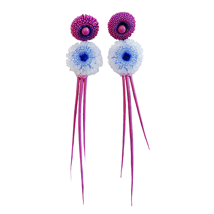 Boucles d'oreilles BOH M magenta