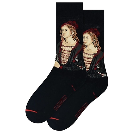 Socks 40 - 46 - Portrait of the artist holding thistle