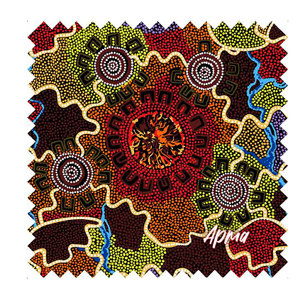 Microfiber cloth by Merryn Apma Daley - Mens camp fire