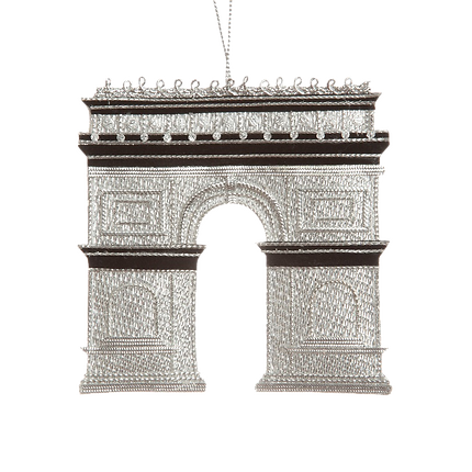 Arc De Triomphe Silver Ornament