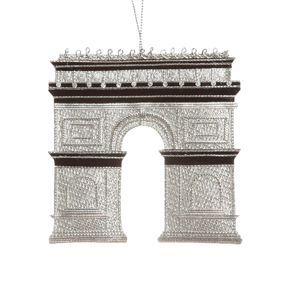 Arc De Triomphe Silver Ornament