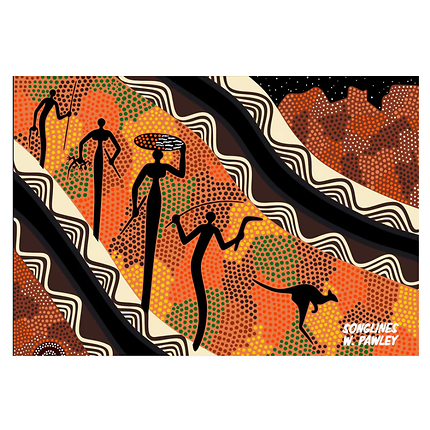 3D postcard by Wendy Pawley - Songlines