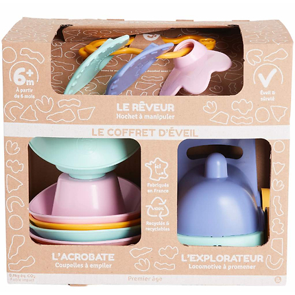 Pack d'éveil - Trio orange et bleu