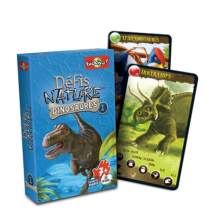 Défis Nature Dinosaures - Jeux de cartes - bleu