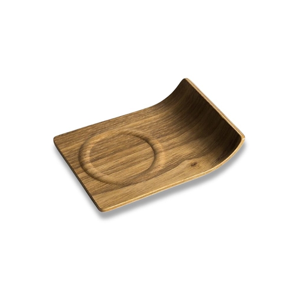 Sous-tasse Pagode en bois naturel