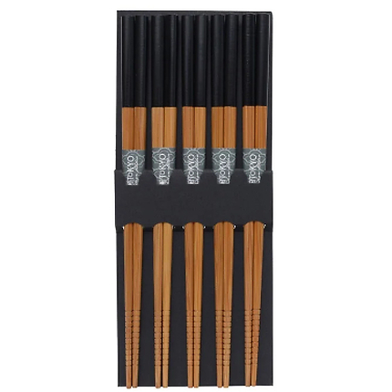 Set of black chopsticks