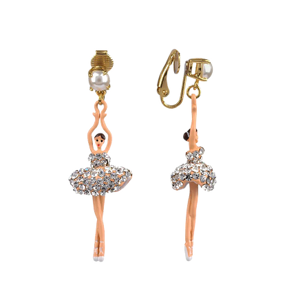 BOUCLES D'OREILLES PAS DE DEUX LUXE BALLERINA SILVER