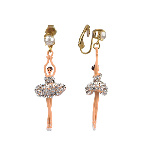 BOUCLES D'OREILLES PAS DE DEUX LUXE BALLERINA SILVER