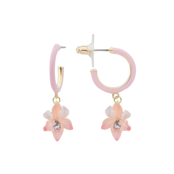 BOUCLES D'OREILLES MEDAILLON FLORAL