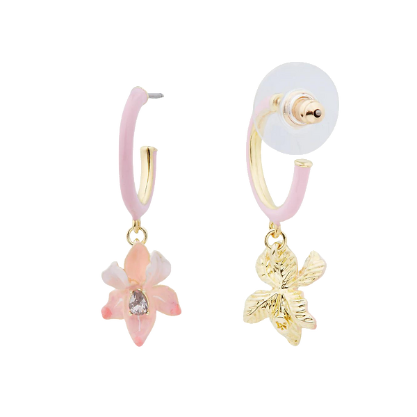 BOUCLES D'OREILLES MEDAILLON FLORAL 1