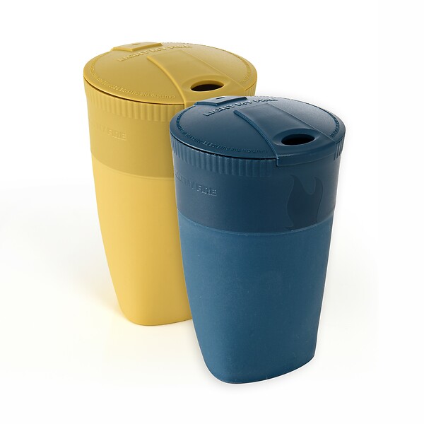 Organic Pack-Up-Cup x2 Mustard/Blue