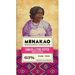 Chocolate Menakao Black 63% -Combava And Pink Pepper