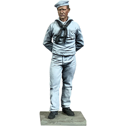 US sailor figurine in white