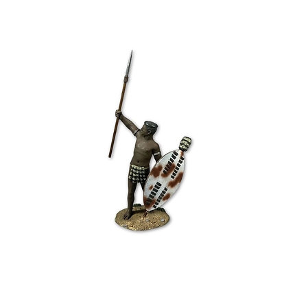Figurine guerrier Zulu avec Sagai