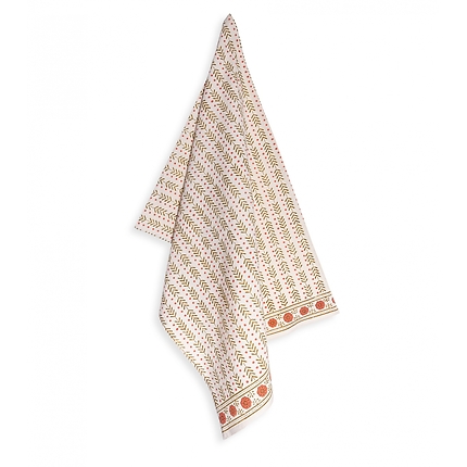 Thea olive indian tea towel