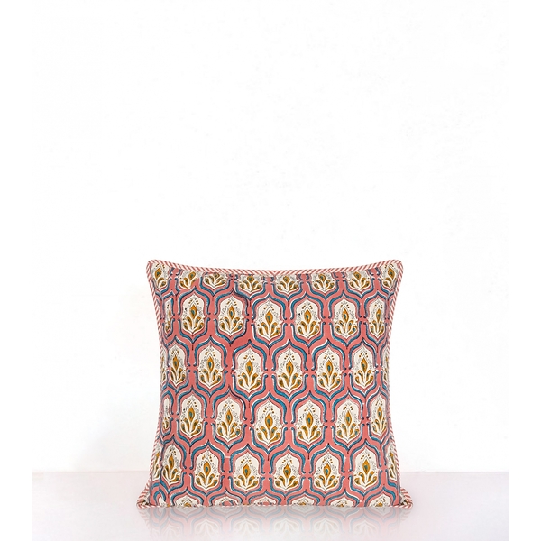 Housse de coussin carré Pranjal Rose