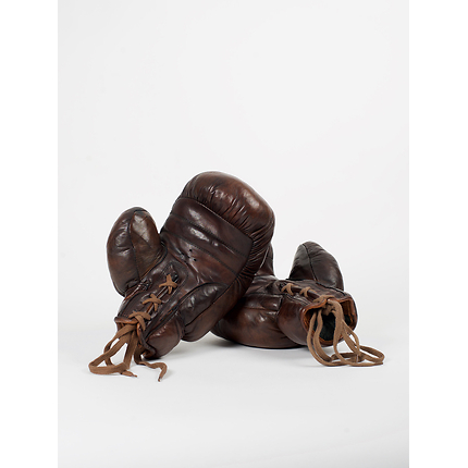 Gants de boxe vintage 1920 - Marron