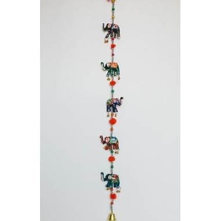 Hanging garland with 5 elephants