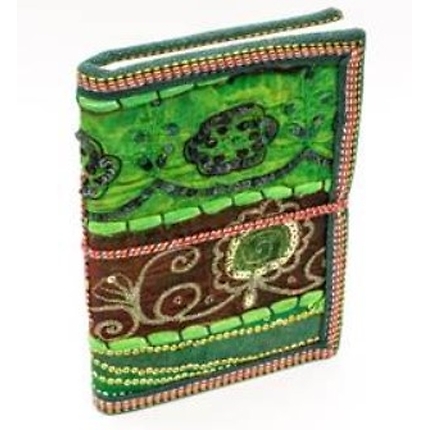 Notebook with sari fabric cover