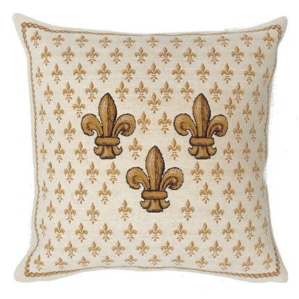 Cushion cover Fleur de Lys White - Jules Pansu