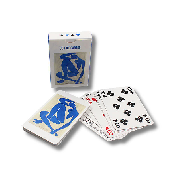 Jeu 55 cartes nu bleu 1