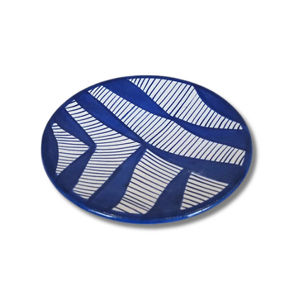 Small Blue Palms Plate