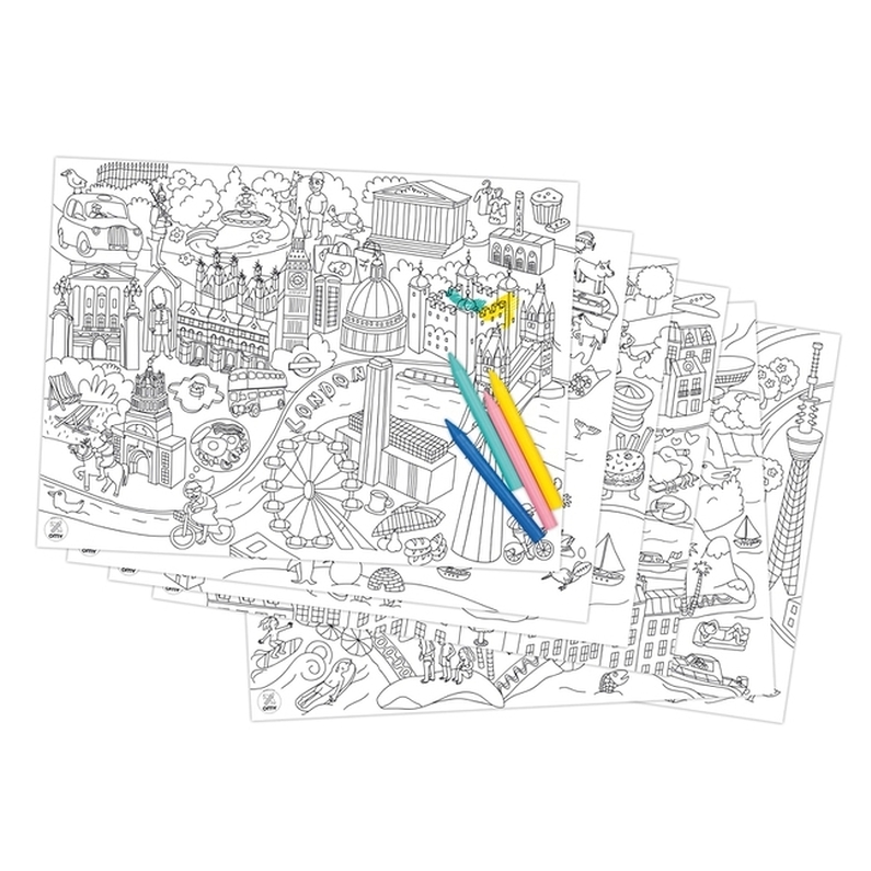 Sets De Table A Colorier Villes Arteum