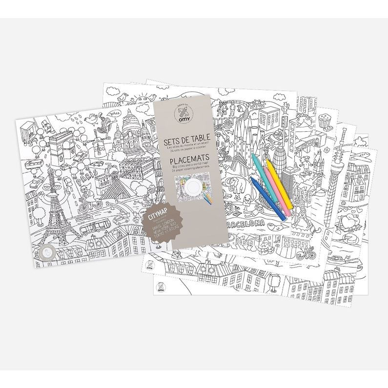 Sets De Table A Colorier Villes Arteum