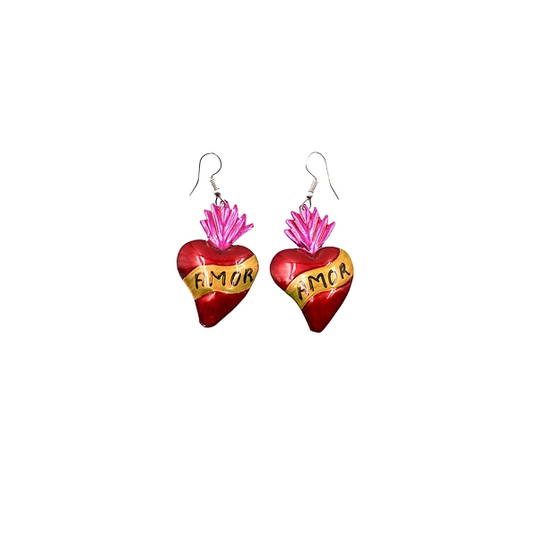 Boucles d'oreilles Coeur Ex Voto Amor