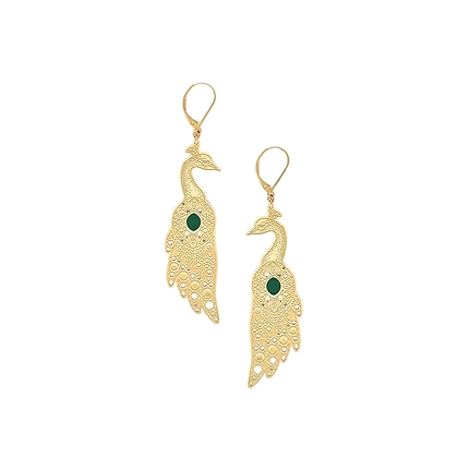 Boucles d'oreilles Paon Sarah Bernhardt