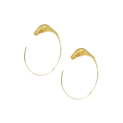 Snake hoop earrings