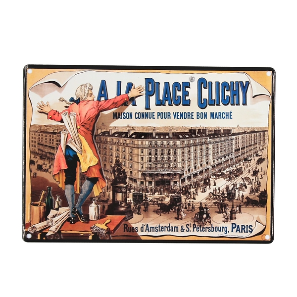 Metal poster Place Clichy