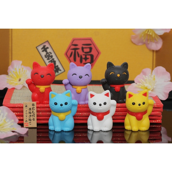 Set of 6 Lucky Cats