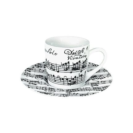 Espresso set Vivaldi Libretto white