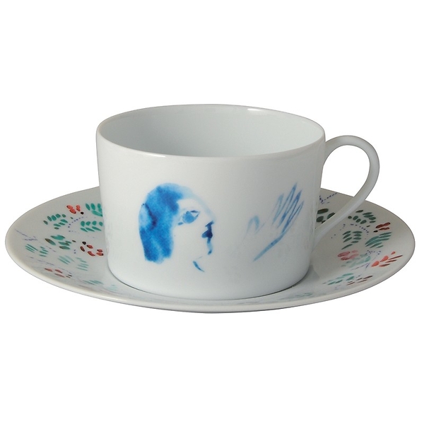 Set of 2 Chagall cups and saucers